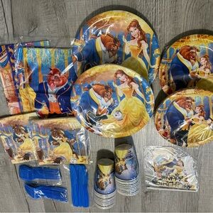 New Beauty and the Beast Birthday Party Tableware Set